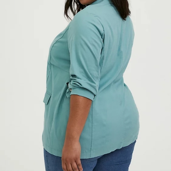 🍍Aqua Linen Blazer - Picture 2 of 9